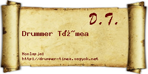Drummer Tímea névjegykártya